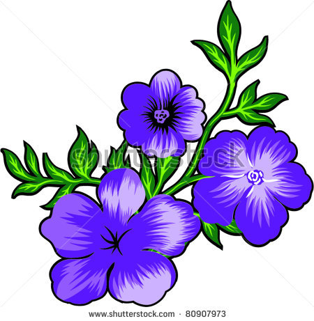 Violet Flower Drawing - ClipArt Best