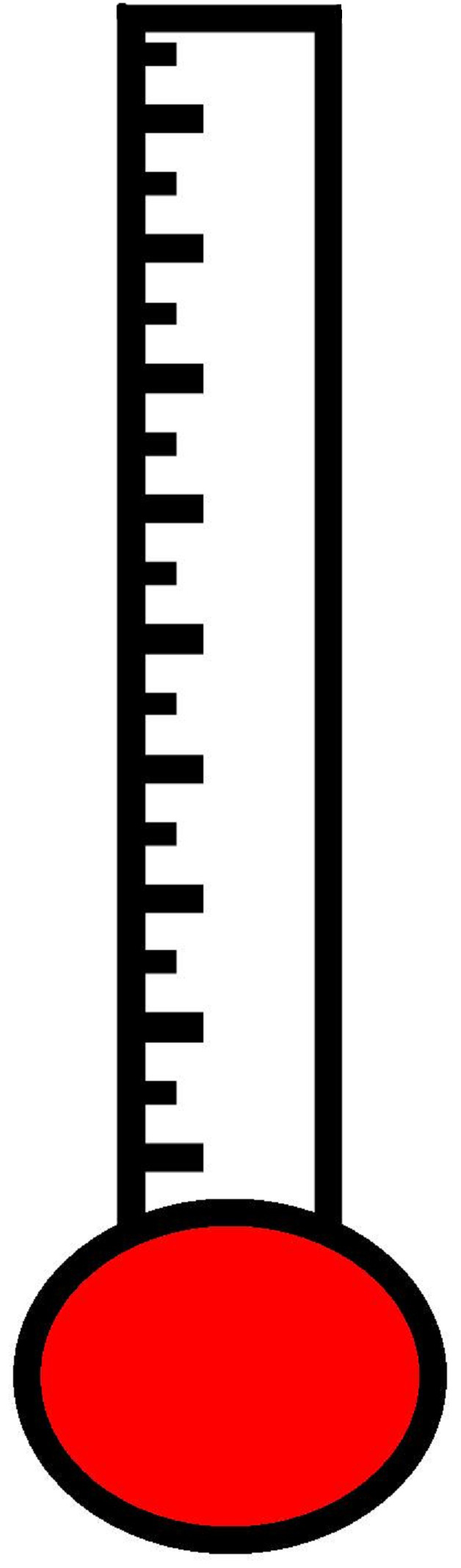 Blank Fundraising Thermometer Template