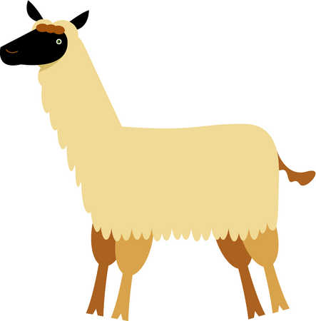 Stock Illustration - Drawing of a llama