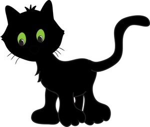 Black Cat Clipart Image - Black cartoon cat