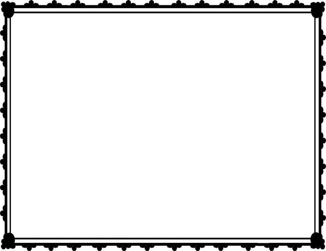 free black and white clip art borders - photo #34