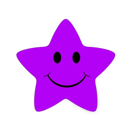 Purple Smiley Star Stickers | Zazzle