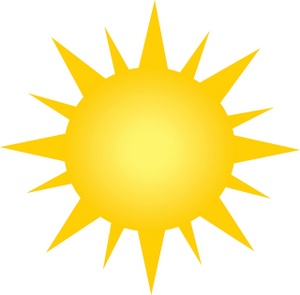 Sun Clipart Image - clip art illustration of bright yellow sun