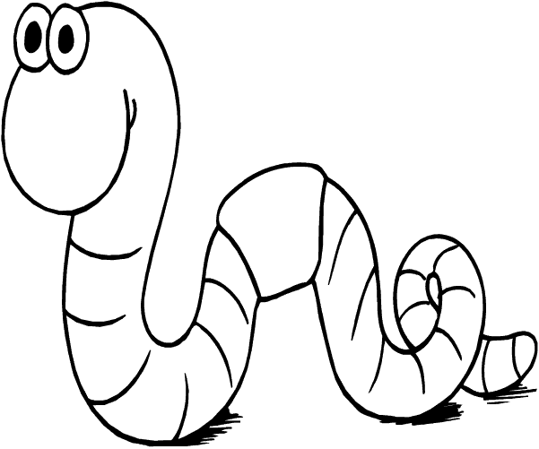 draw worms paragraph Colouring Pages