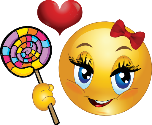 Lollipop Girl Smiley Emoticon Clipart Royalty Free ...