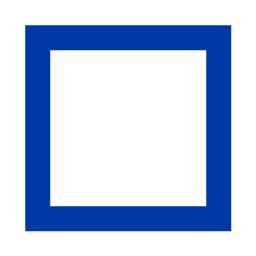 Royal azure blue square outline icon - Free royal azure blue ...