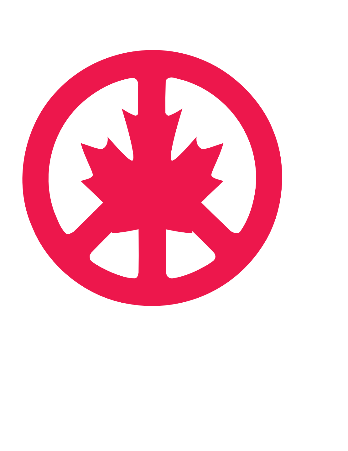 Canada Flag Peace Symbol 2 scallywag peacesymbol.org Peace Symbol ...