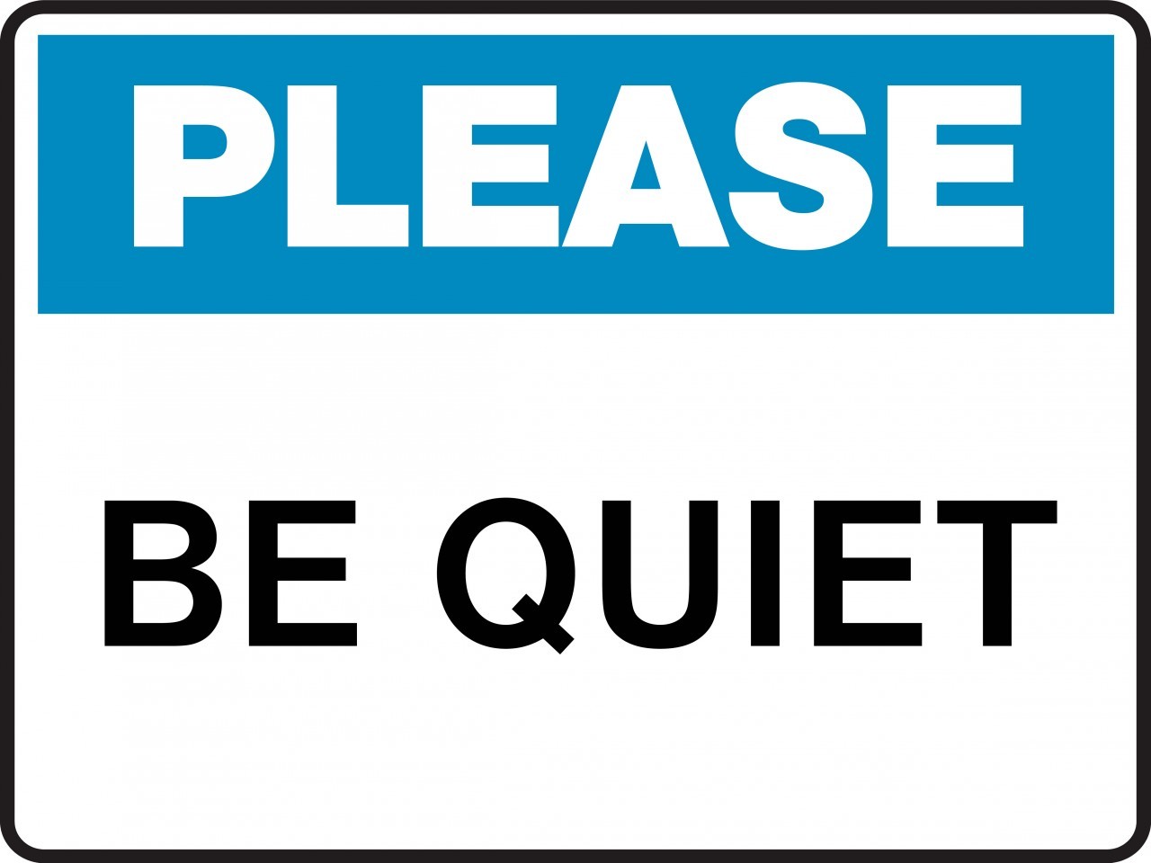 clipart quiet sign - photo #8