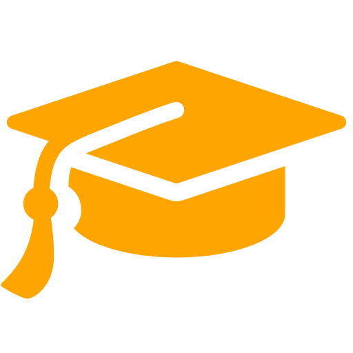 Orange graduation cap icon - Free orange graduation cap icons