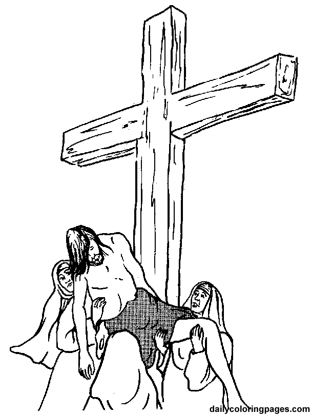 Crucifixion and Resurrection of Jesus Christ Coloring Pages - ClipArt