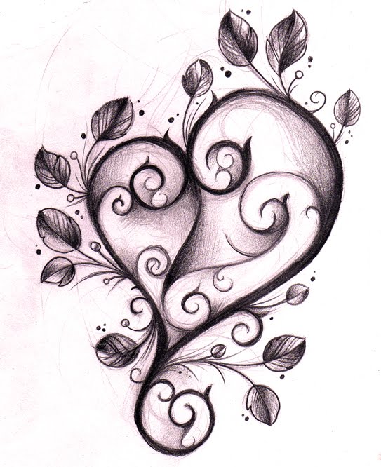 Purple Leaf Love Heart Tattoos | Tattoomagz.com › Tattoo Designs ...