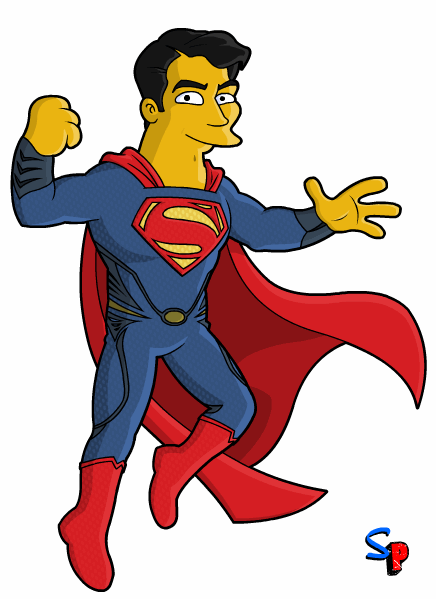 What the Man of Steel would look like if he visited the Simpsons ...