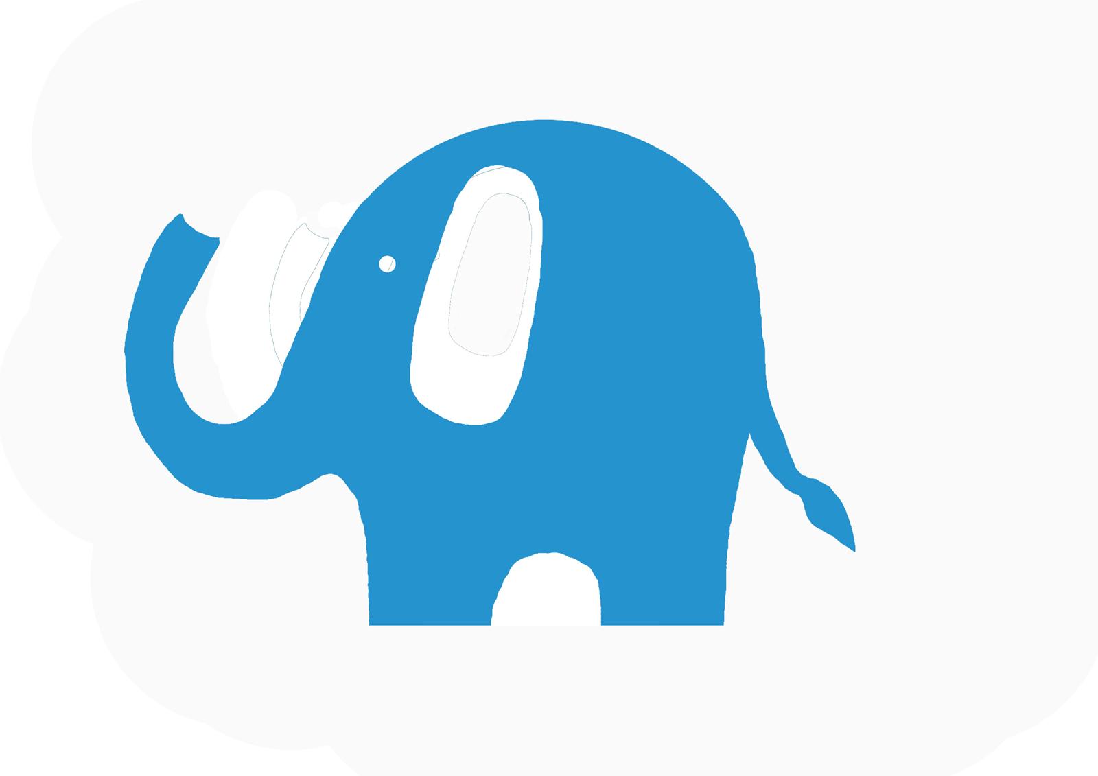 clip art blue elephant - photo #44