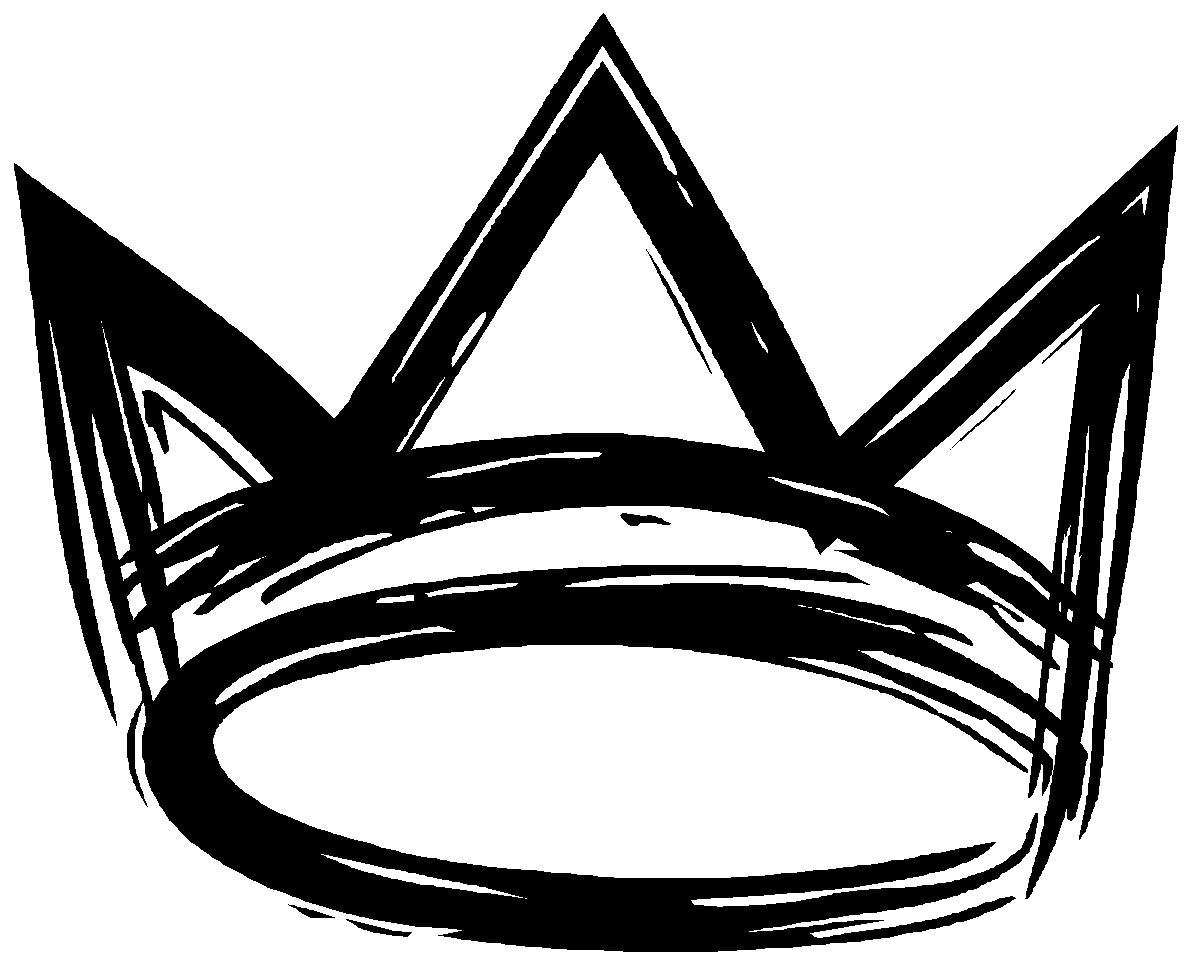 clipart crown black and white - photo #14