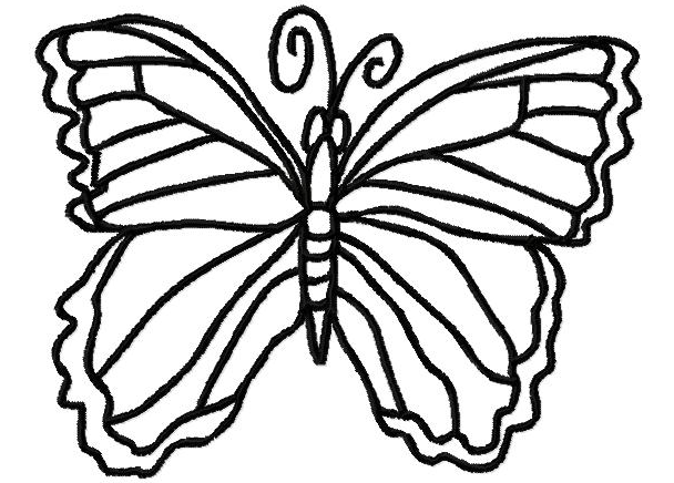 Butterflies and Dragonflies :: 1414 Butterfly OUtline - Letzrock ...