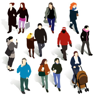 CLIPART PEOPLE STREET 1 | Royalty free vector design