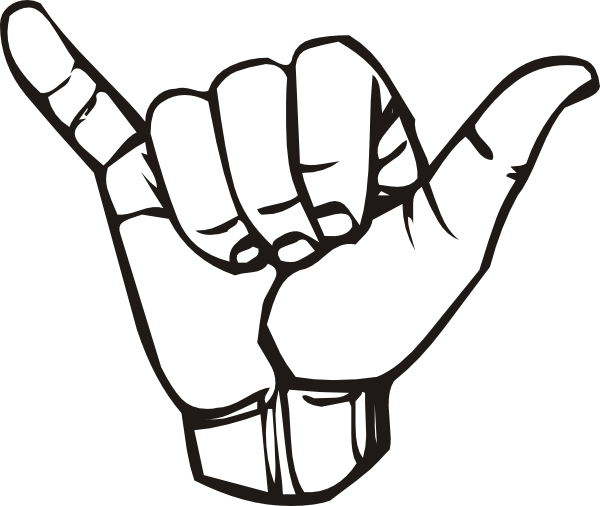 Sign Language Y Hang Loose clip art Free Vector - ClipArt Best ...