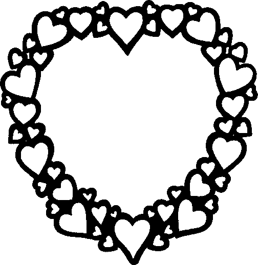 Valentine Heart Frame Coloring Pages | Coloring