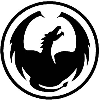 Flying dragon silhouette vinyl sticker customized online. 00000932