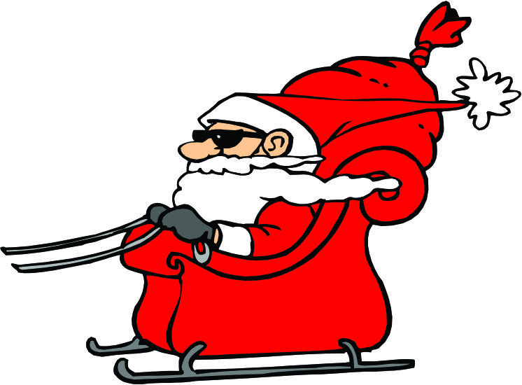 clipart santa and sleigh - photo #47