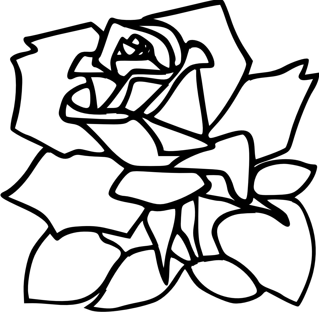 roses clipart black and white - photo #39