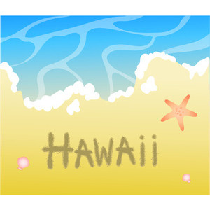 Hawaii Clipart Image - The Word "Hawaii" Written in the Sand ...