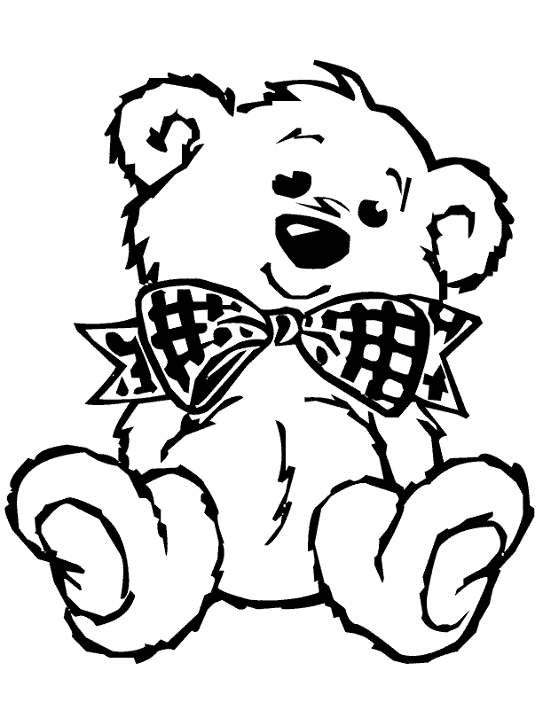 Teddy Bear Outline - AZ Coloring Pages