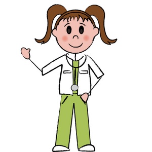 Nurse Clipart Image - clip art illustration of a stick figure girl ...