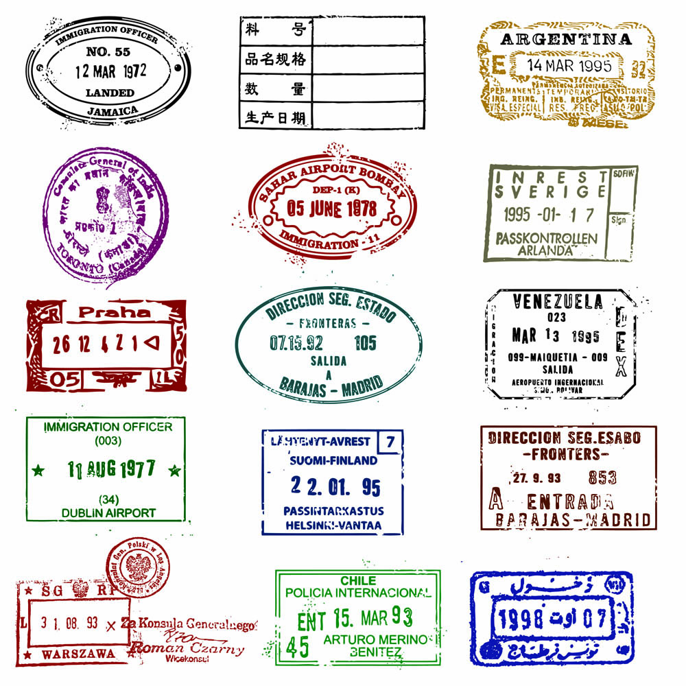 Images For - Passport Stamps Clipart