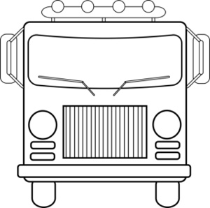 Front View Of Fire Truck Colouring ClipArt Best
