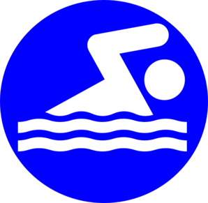 White Swimmer Logo Clip Art - vector clip art online ...