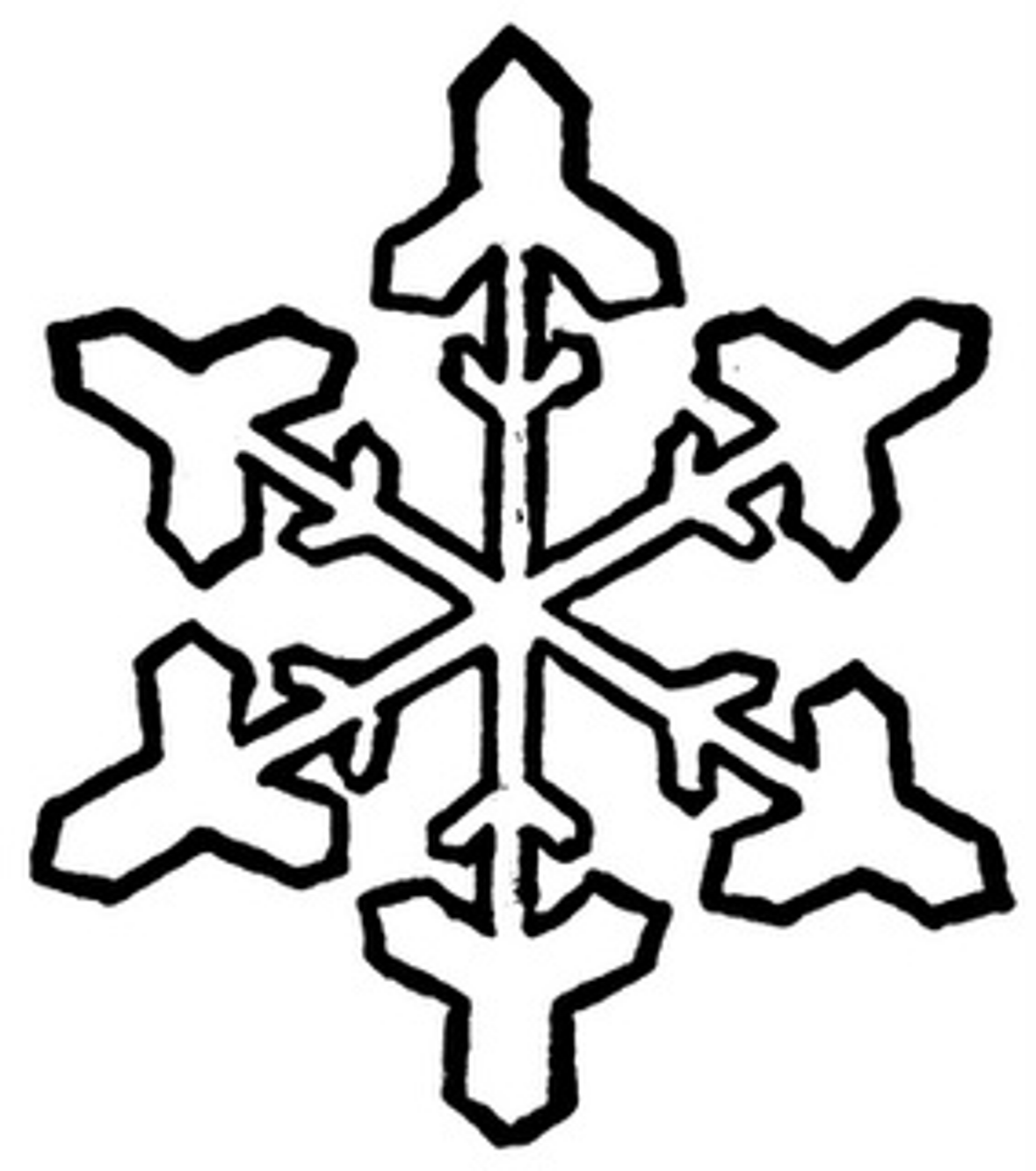 Snowflakes Outline - ClipArt Best