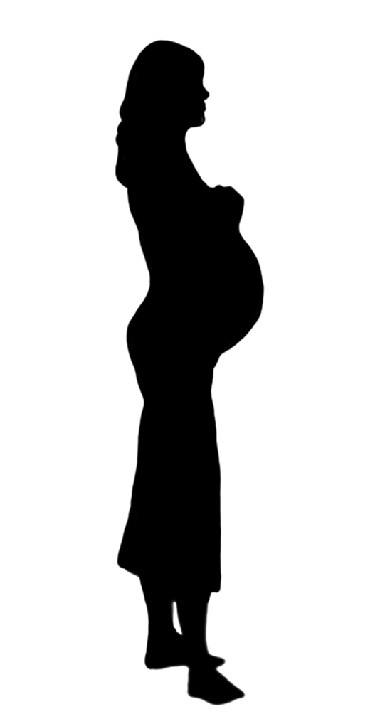 Clipart pregnant woman silhouette