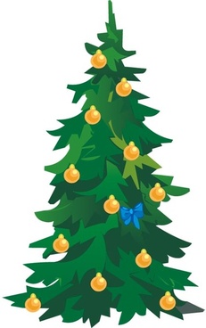 Vector christmas tree clipart eps free vector download (176,517 ...