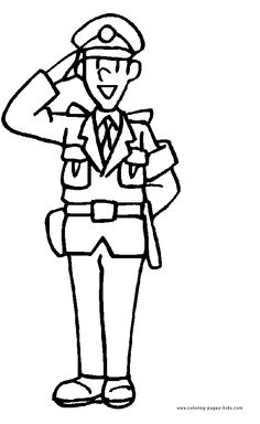 Cars, Coloring pages and Police officer