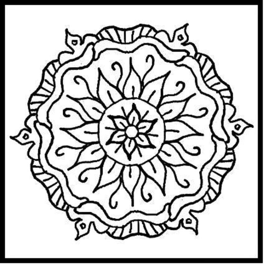 Easy Mandala Coloring Pages - AZ Coloring Pages