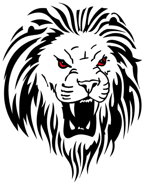 Lion face drawing clipart