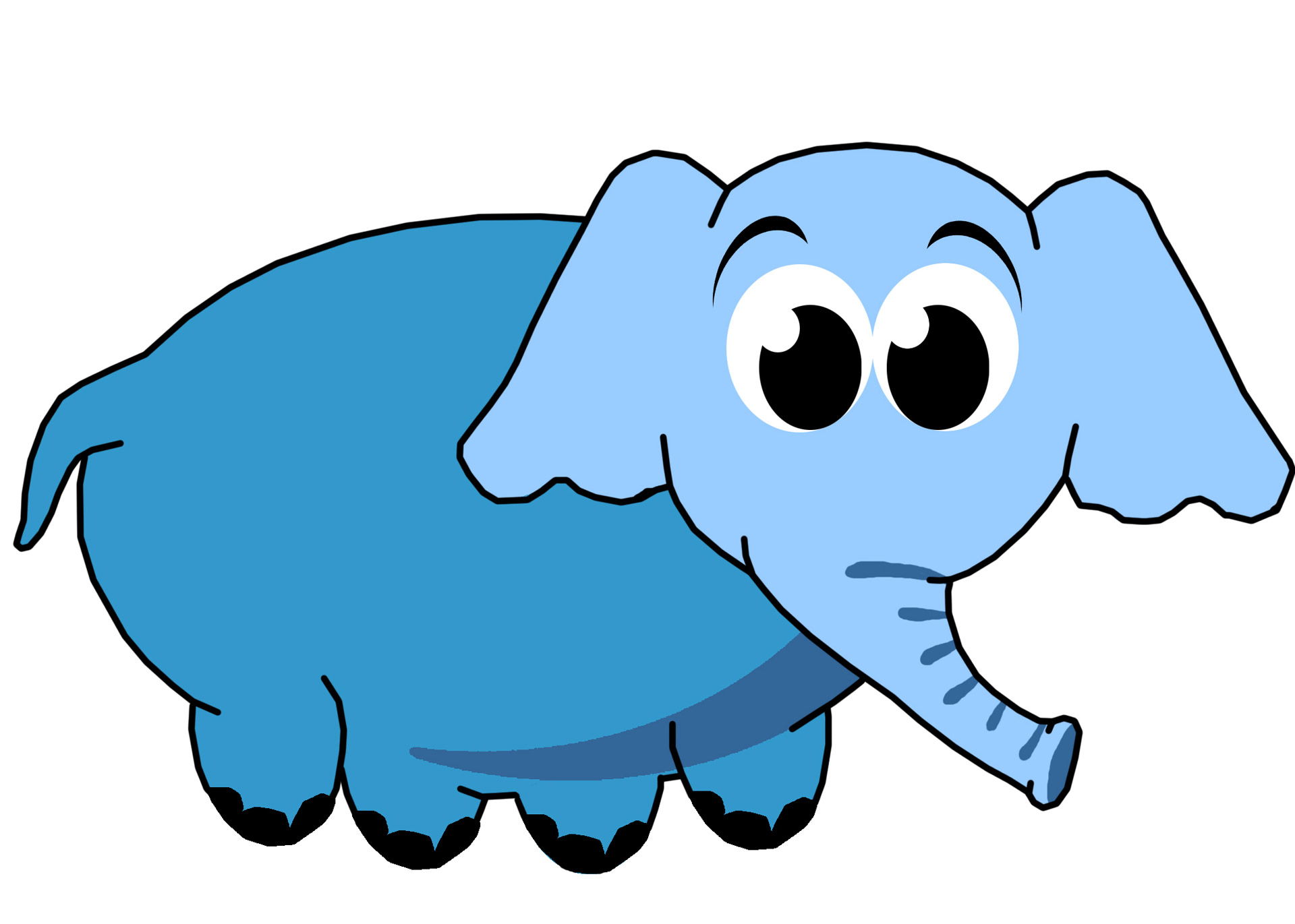 Blue elephant clipart - ClipartFox