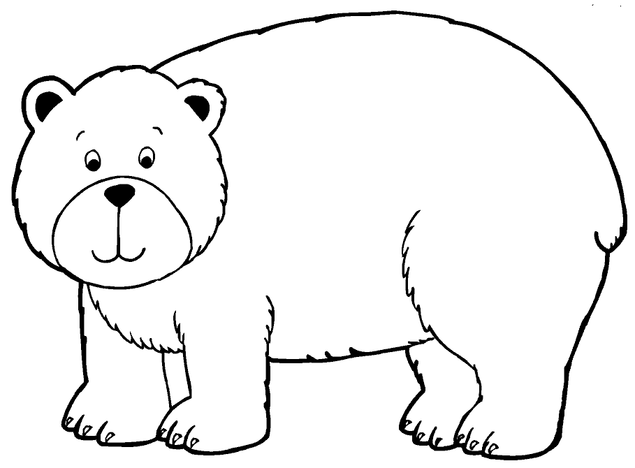 517 views Brown bear clipart black and white