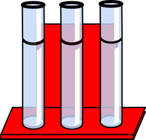 Test Tubes In Red Stand Clip Art - vector clip art ...