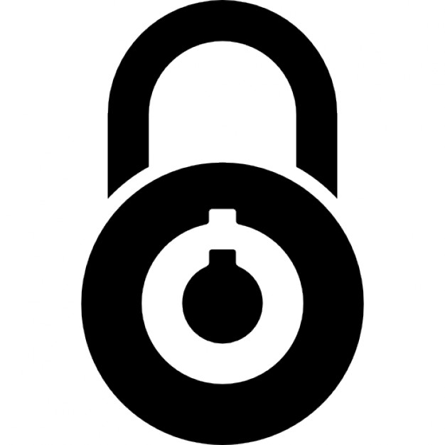 Lock interface security symbol of circular padlock Icons | Free ...