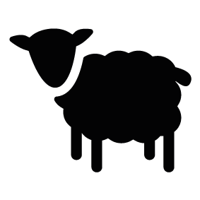 Black Sheep Silhouette | Silhouette of Black Sheep