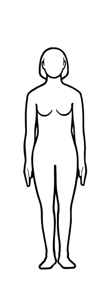 Girl Body Outline Clipart
