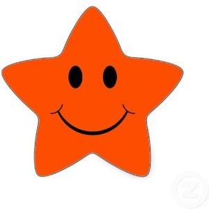 Orange Star Smiley Face Stickers - Polyvore