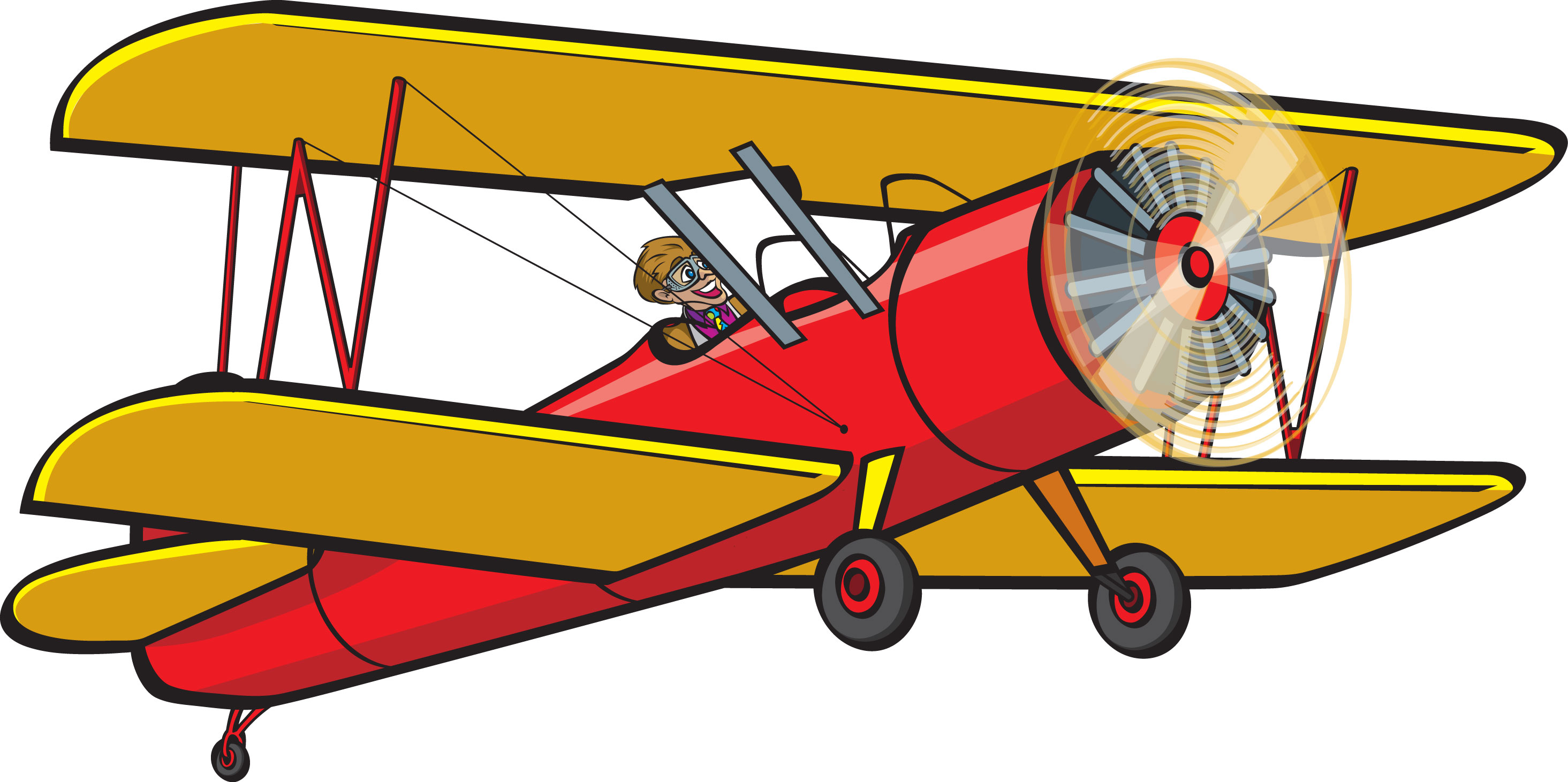 Biplane Clipart craft projects, Transportations Clipart - Clipartoons