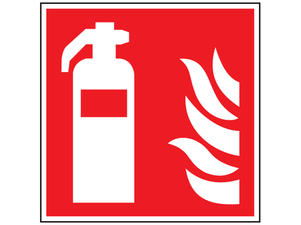 Fire extinguisher symbol safety sign. | FS1000 | Label Source