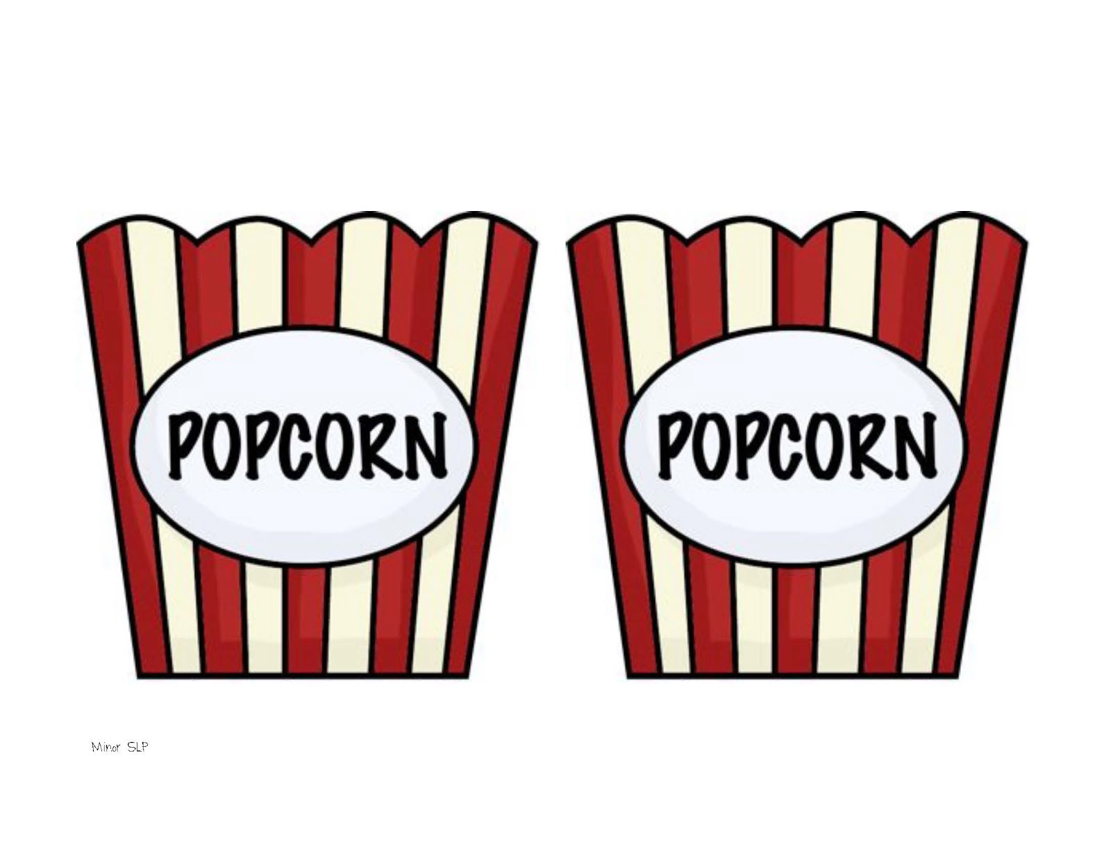 Empty popcorn box clipart