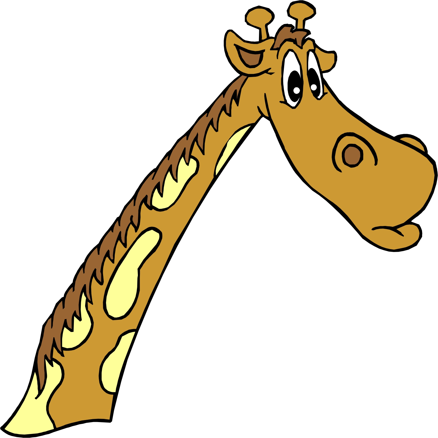 Cute giraffe head clipart