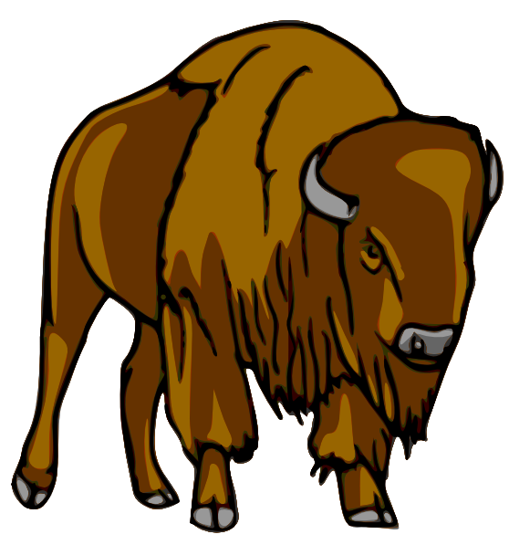 Bison Cartoon Clipart