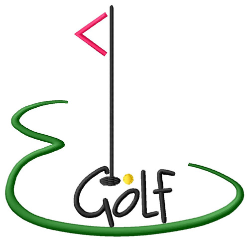 Grand Slam Designs Embroidery Design: Golf 4.20 inches H x 4.36 ...